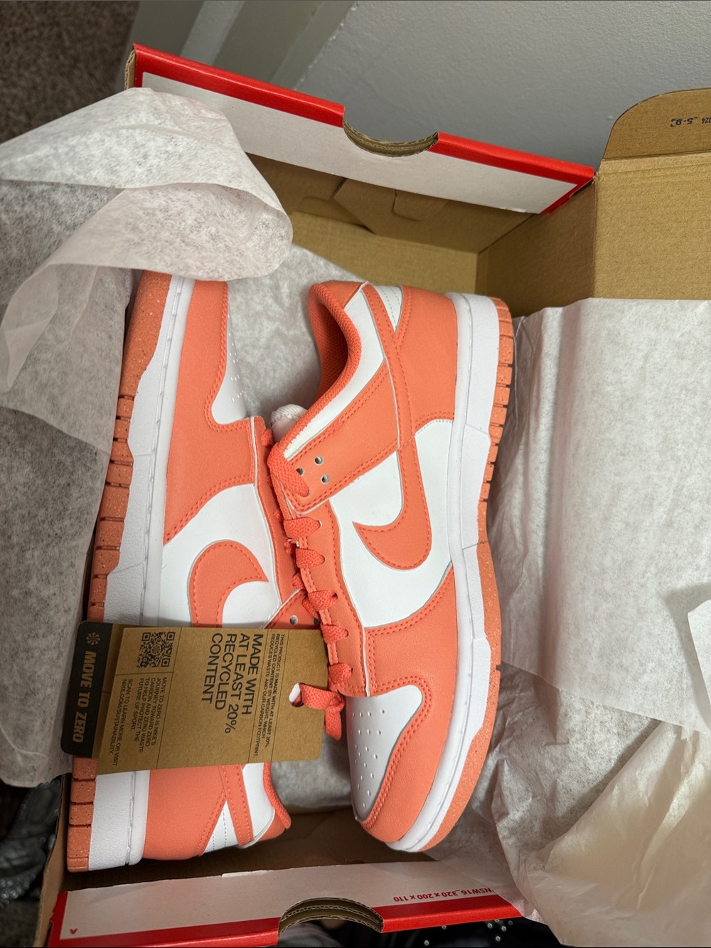 Nike Low-Top Sneakers in Coral and White